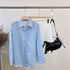 Bow Print Collar Down Shirts